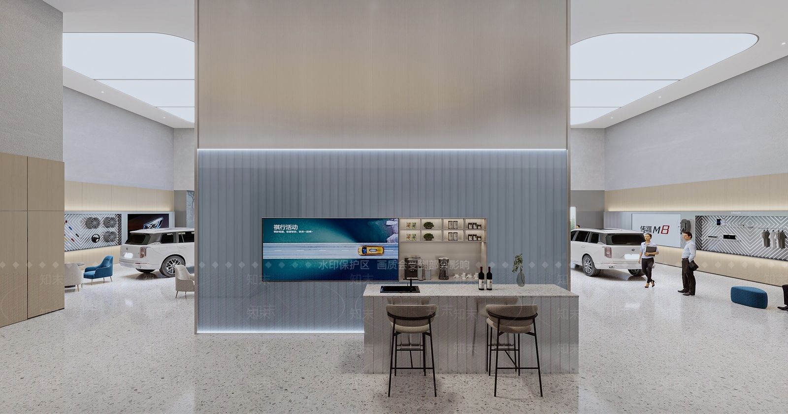 4S店汽车展厅3D模型下载【ID:1149296021】