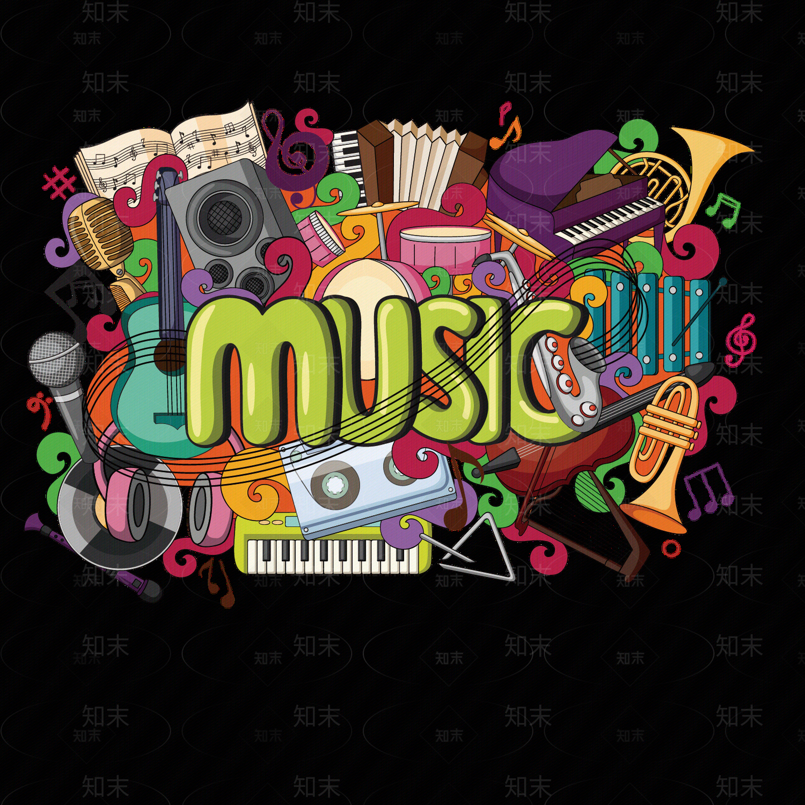 抽象涂鸦壁纸贴图下载【ID:1149295679】