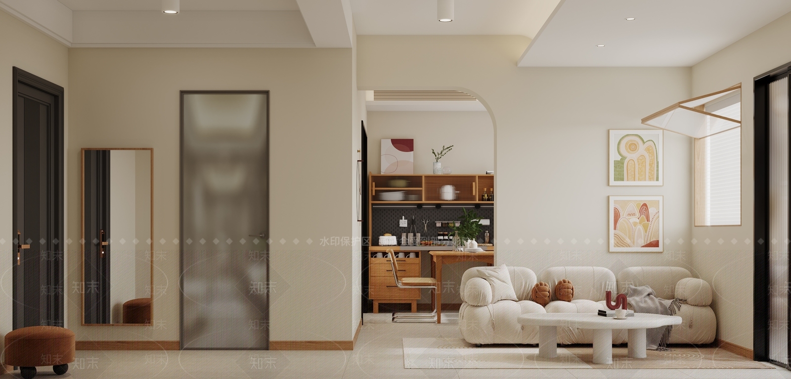 北欧原木客餐厅3D模型下载【ID:1149299800】