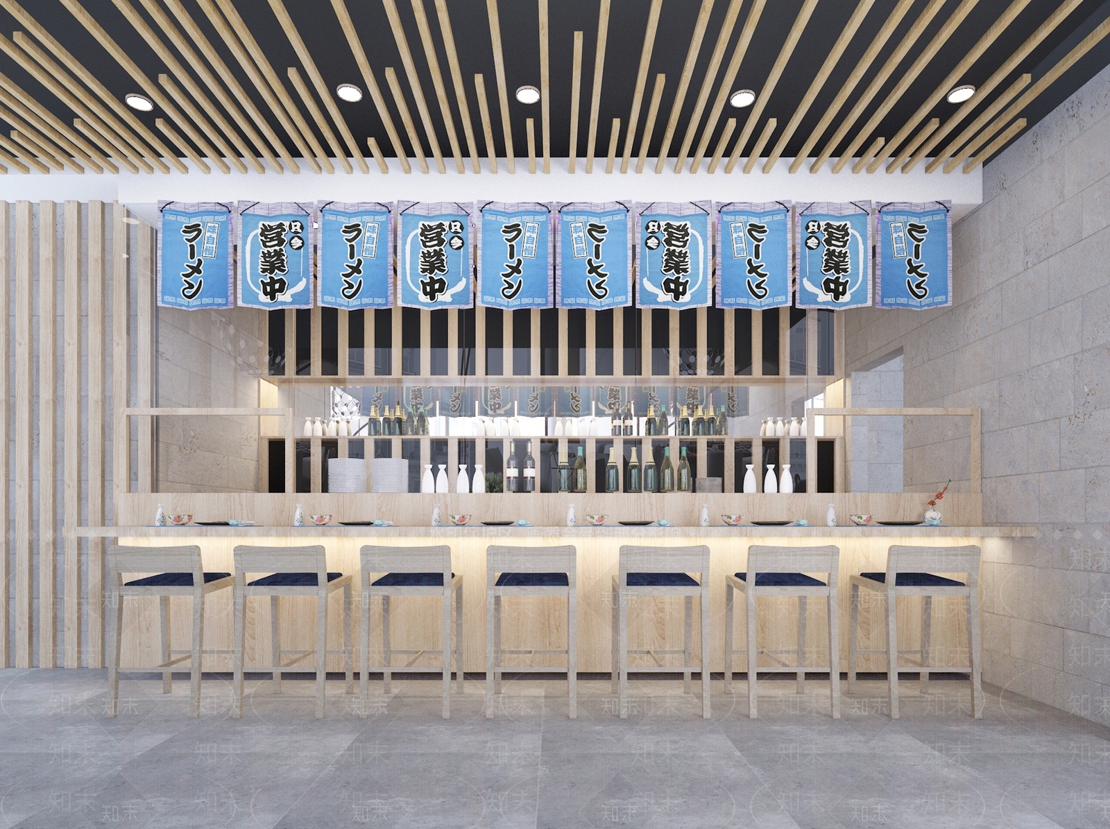 日式寿司店SU模型下载【ID:1149299438】