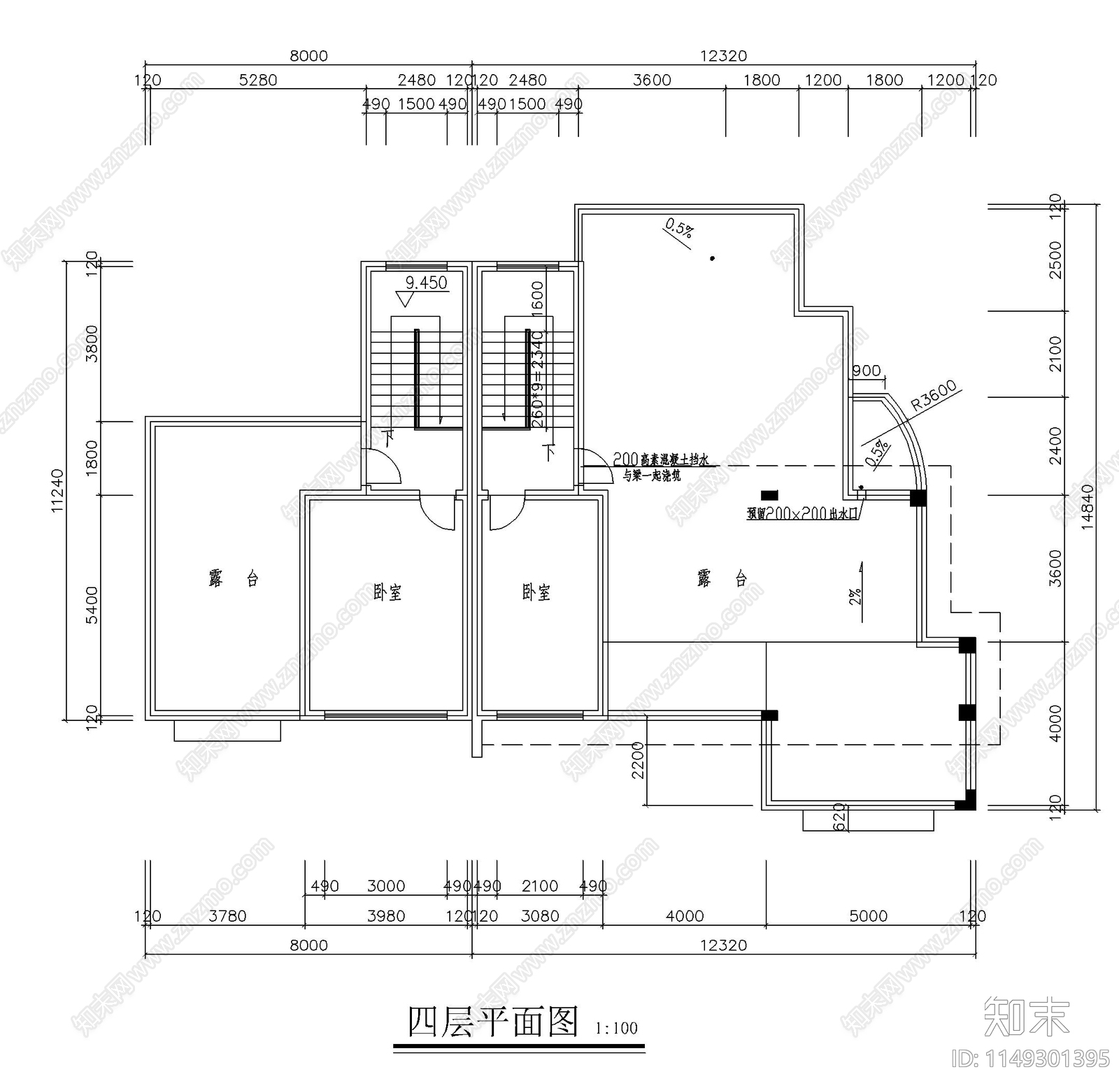 住宅建筑方案图cad施工图下载【ID:1149301395】