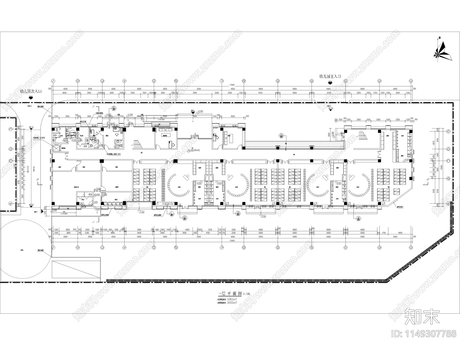 幼儿园方案节点cad施工图下载【ID:1149307788】