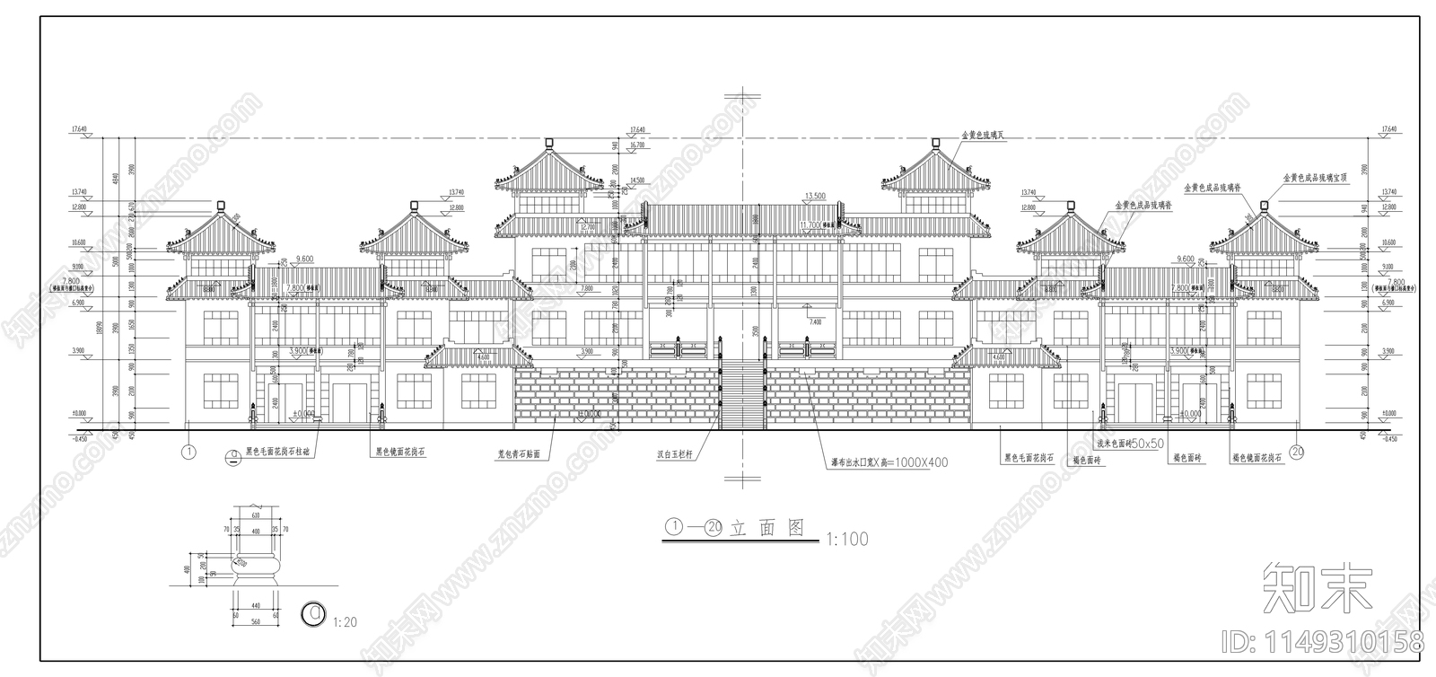 仿古建办公室精彩设计节点cad施工图下载【ID:1149310158】