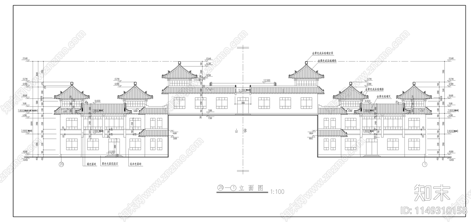 仿古建办公室精彩设计节点cad施工图下载【ID:1149310158】