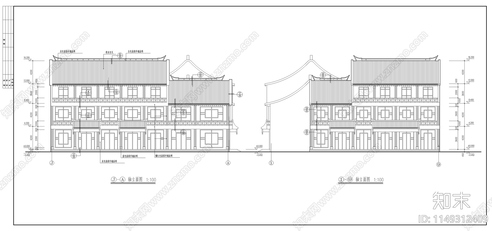 仿古清式公建建筑节点施工图下载【ID:1149312409】