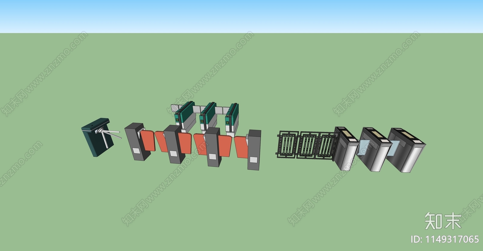 闸门SU模型下载【ID:1149317065】