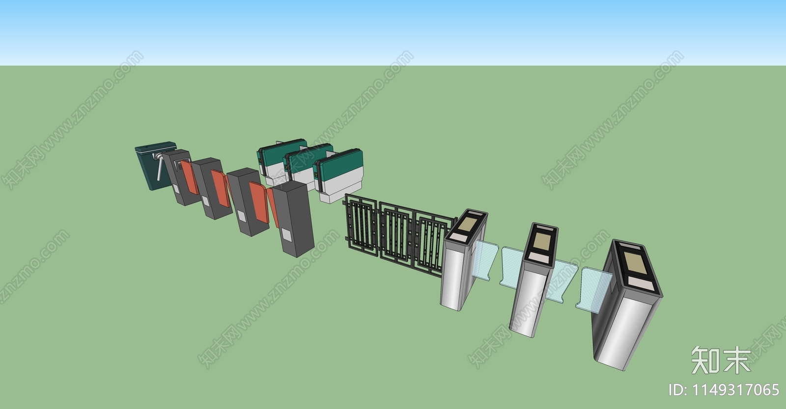 闸门SU模型下载【ID:1149317065】