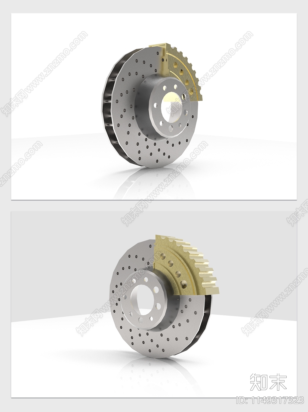 刹车盘SU模型下载【ID:1149317323】