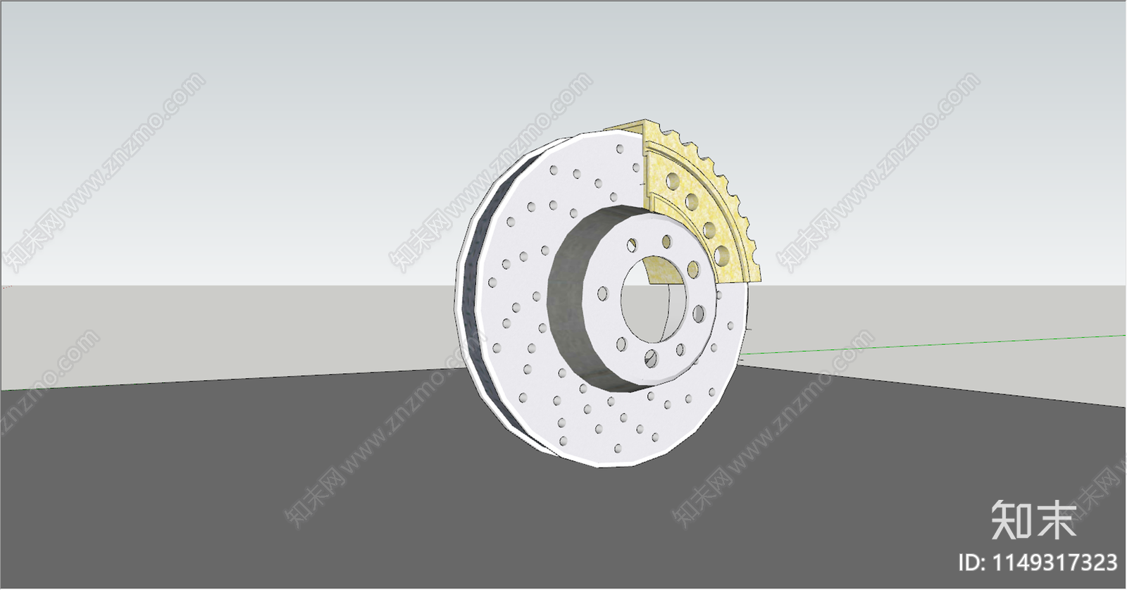 刹车盘SU模型下载【ID:1149317323】