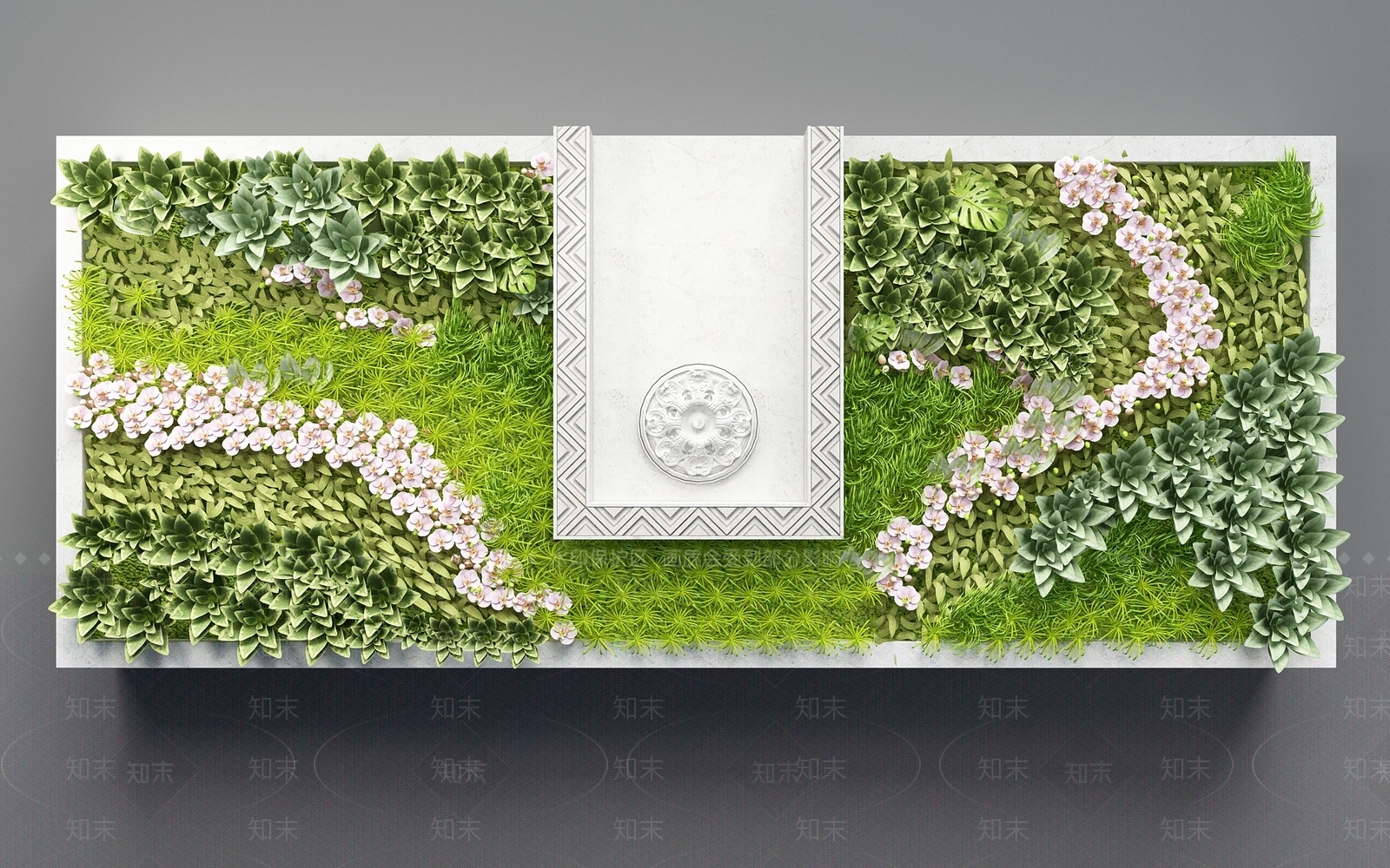 绿植墙3D模型下载【ID:1149318958】