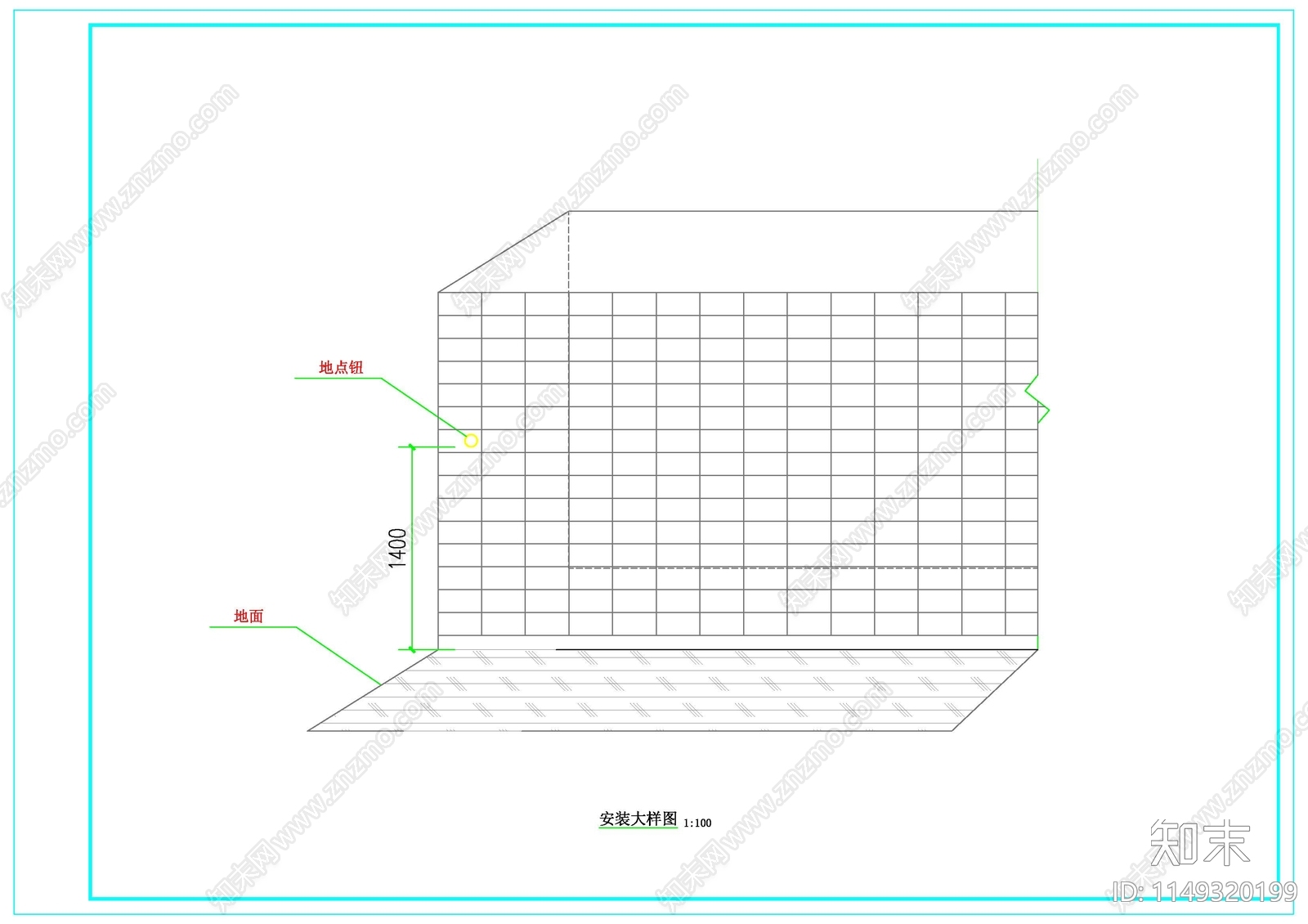 离线式电子巡更系统施工图纸cad施工图下载【ID:1149320199】