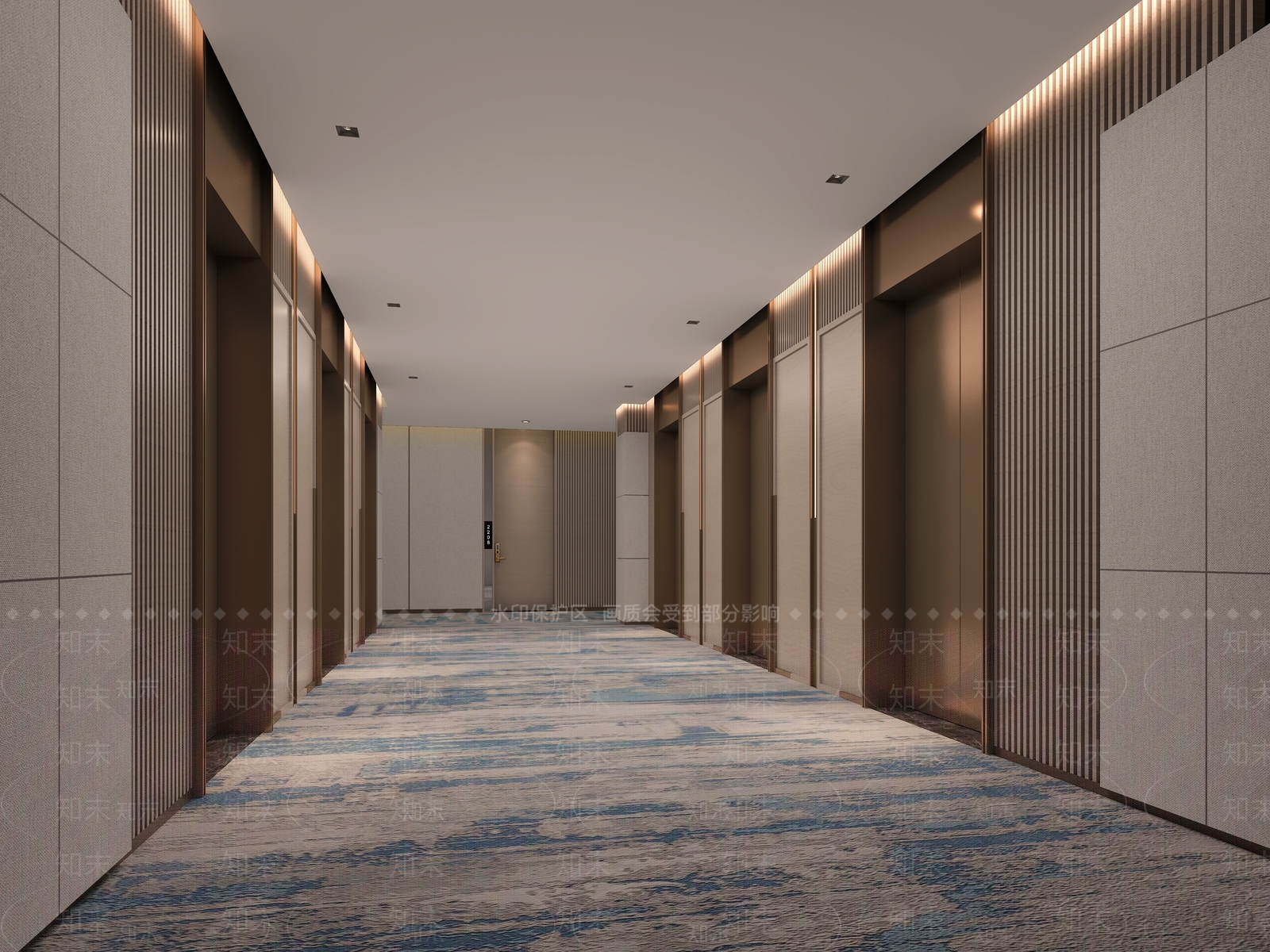 现代电梯间3D模型下载【ID:1149322568】