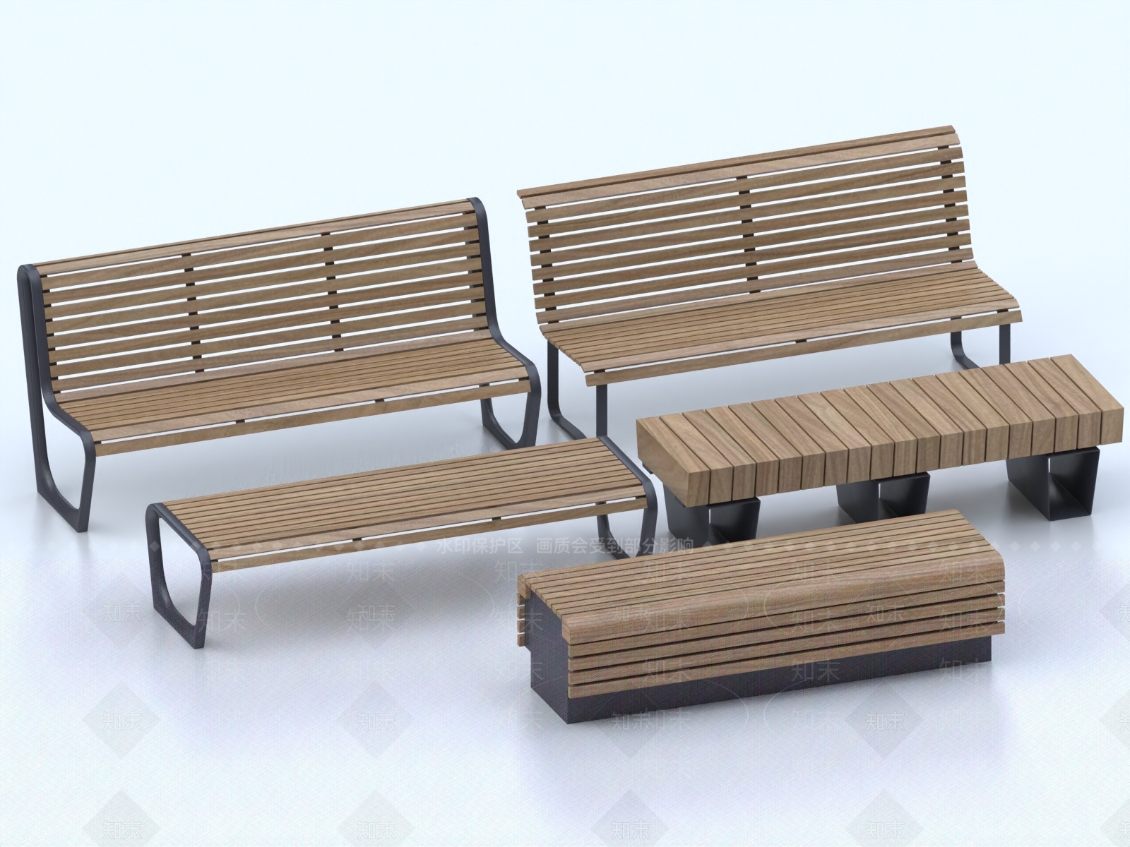 现代户外椅3D模型下载【ID:1149325393】