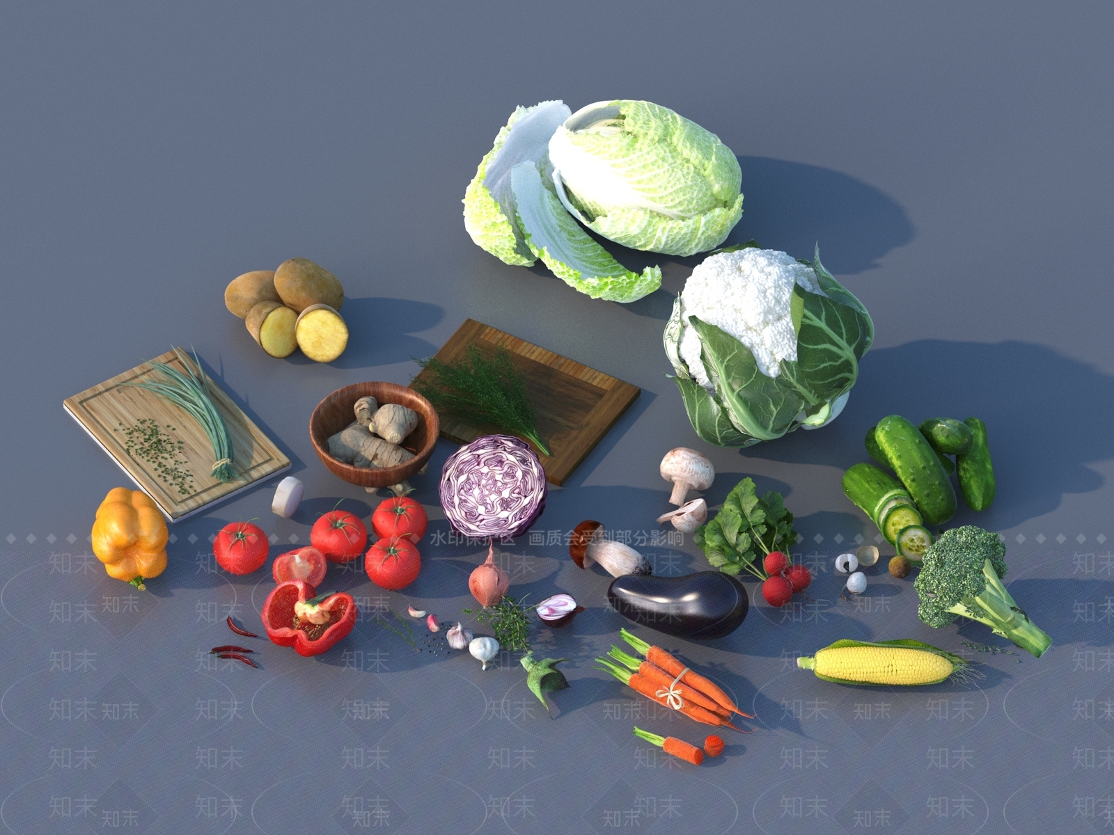 蔬菜食物合集大全3D模型下载【ID:1149329824】