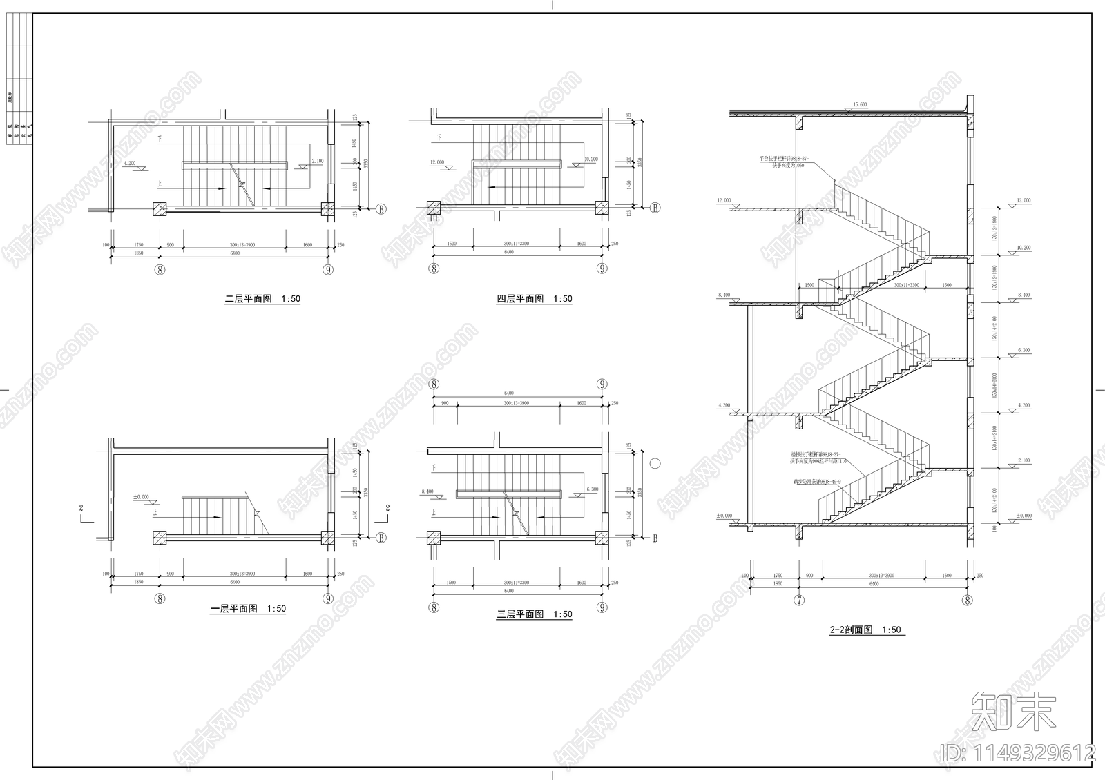 小区超市建筑cad施工图下载【ID:1149551669】