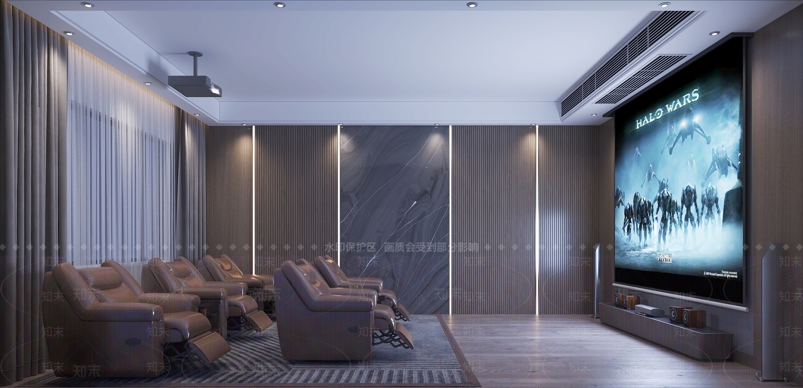 现代家居影音室3D模型下载【ID:1149331387】