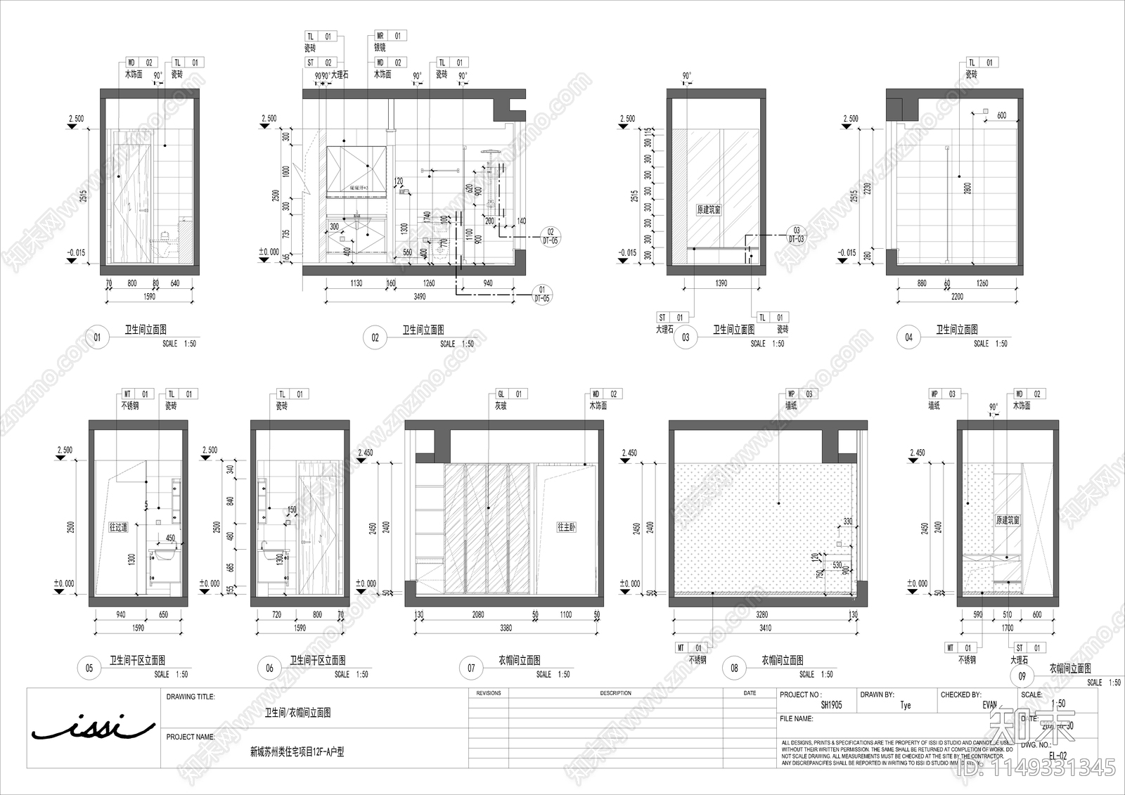 现代公寓室内装饰cad施工图下载【ID:1149331345】