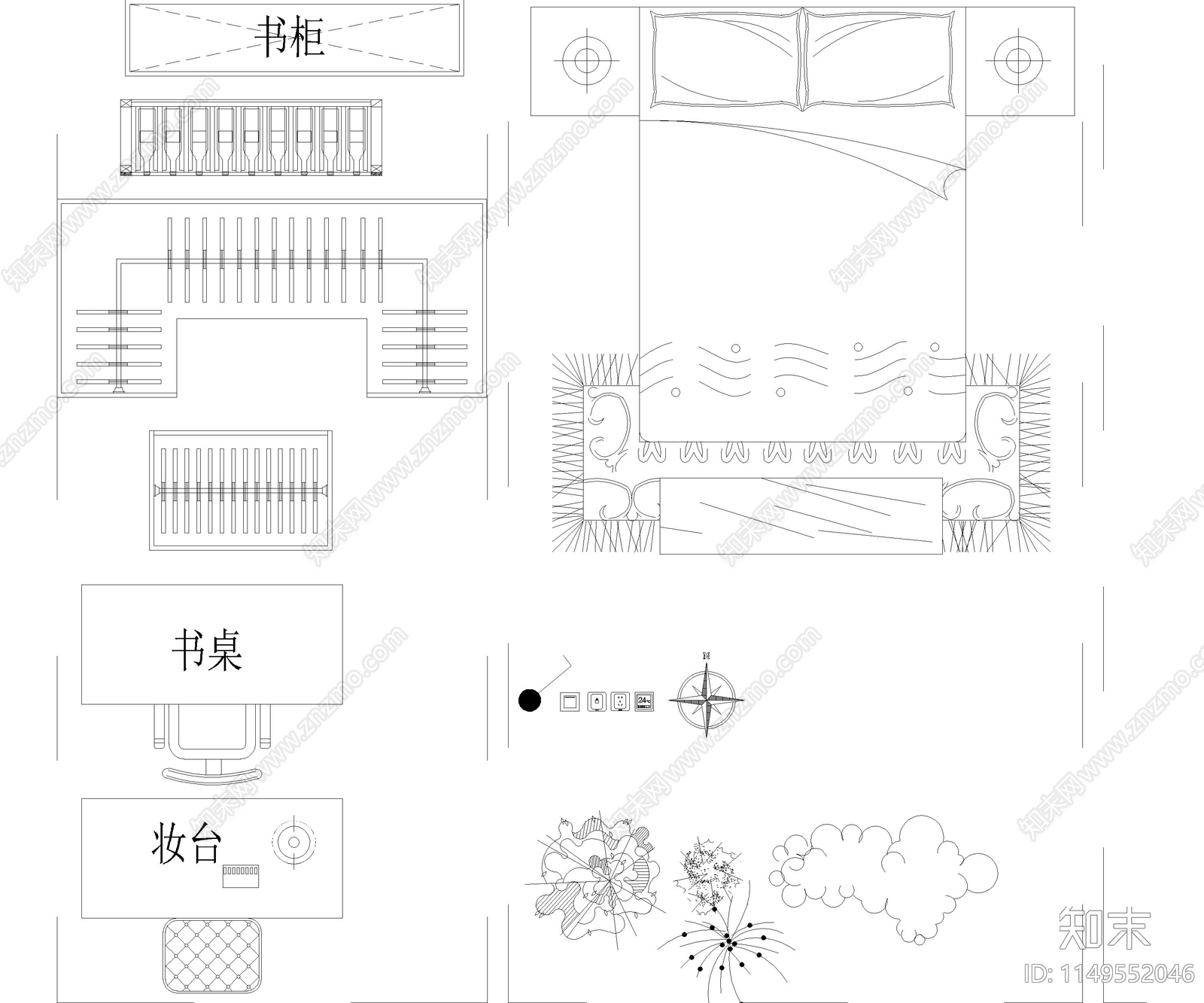 室内设计常用动态图块施工图下载【ID:1149552046】