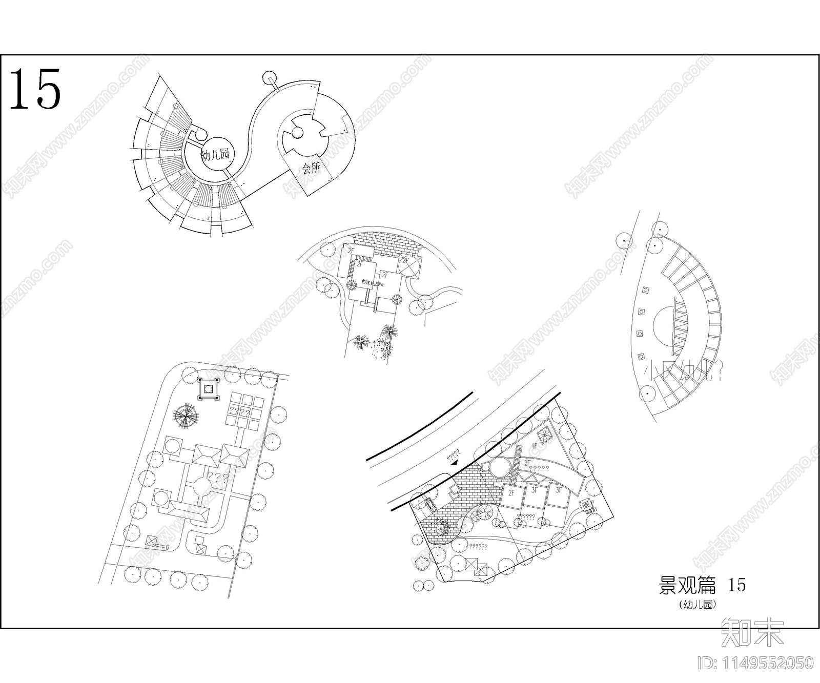 常用园林景观cad施工图下载【ID:1149552050】