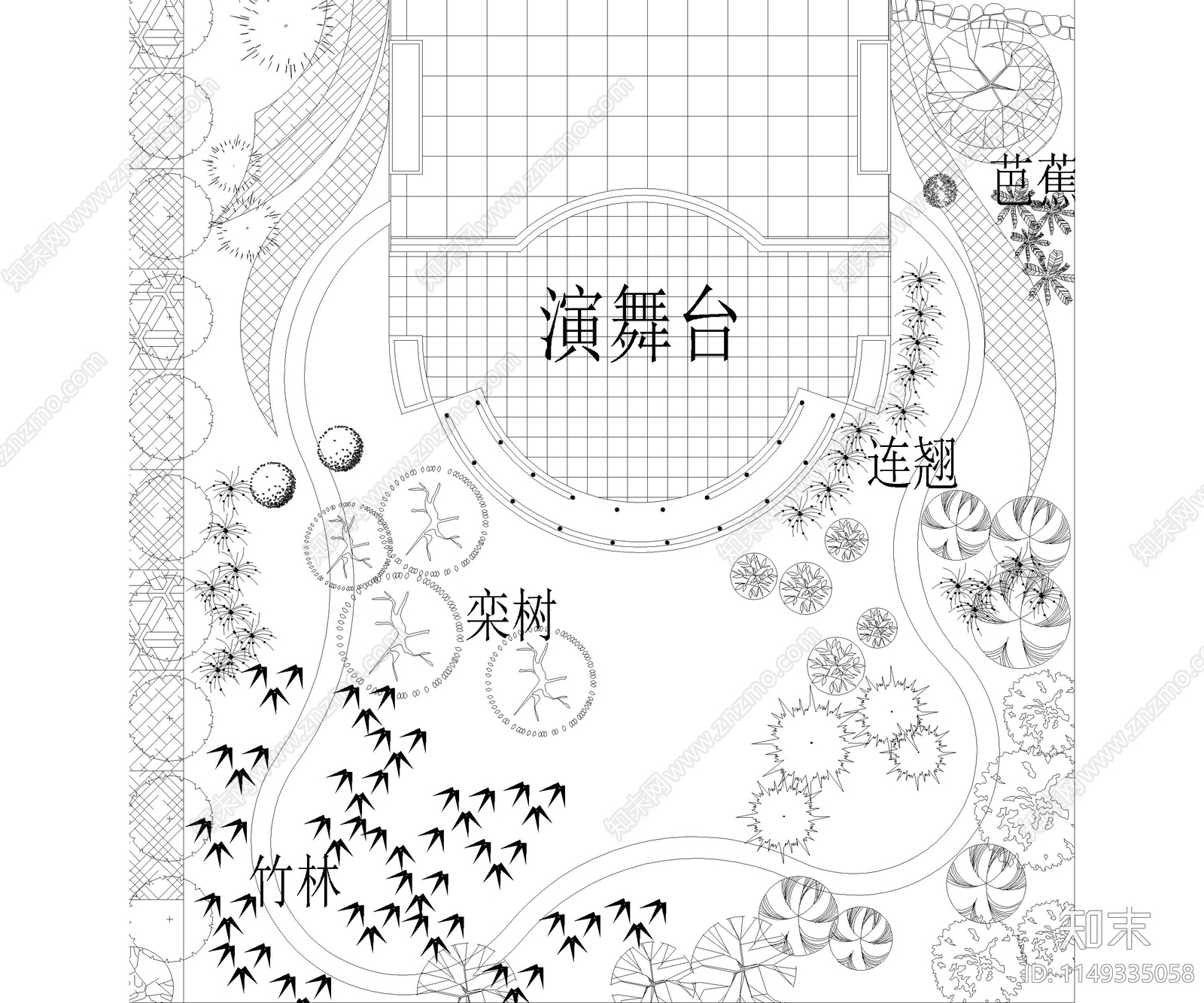 园林绿化花坛图库cad施工图下载【ID:1149335058】