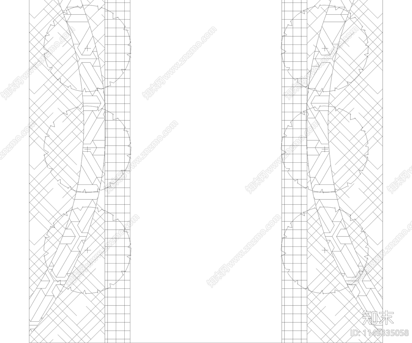 园林绿化花坛图库cad施工图下载【ID:1149335058】