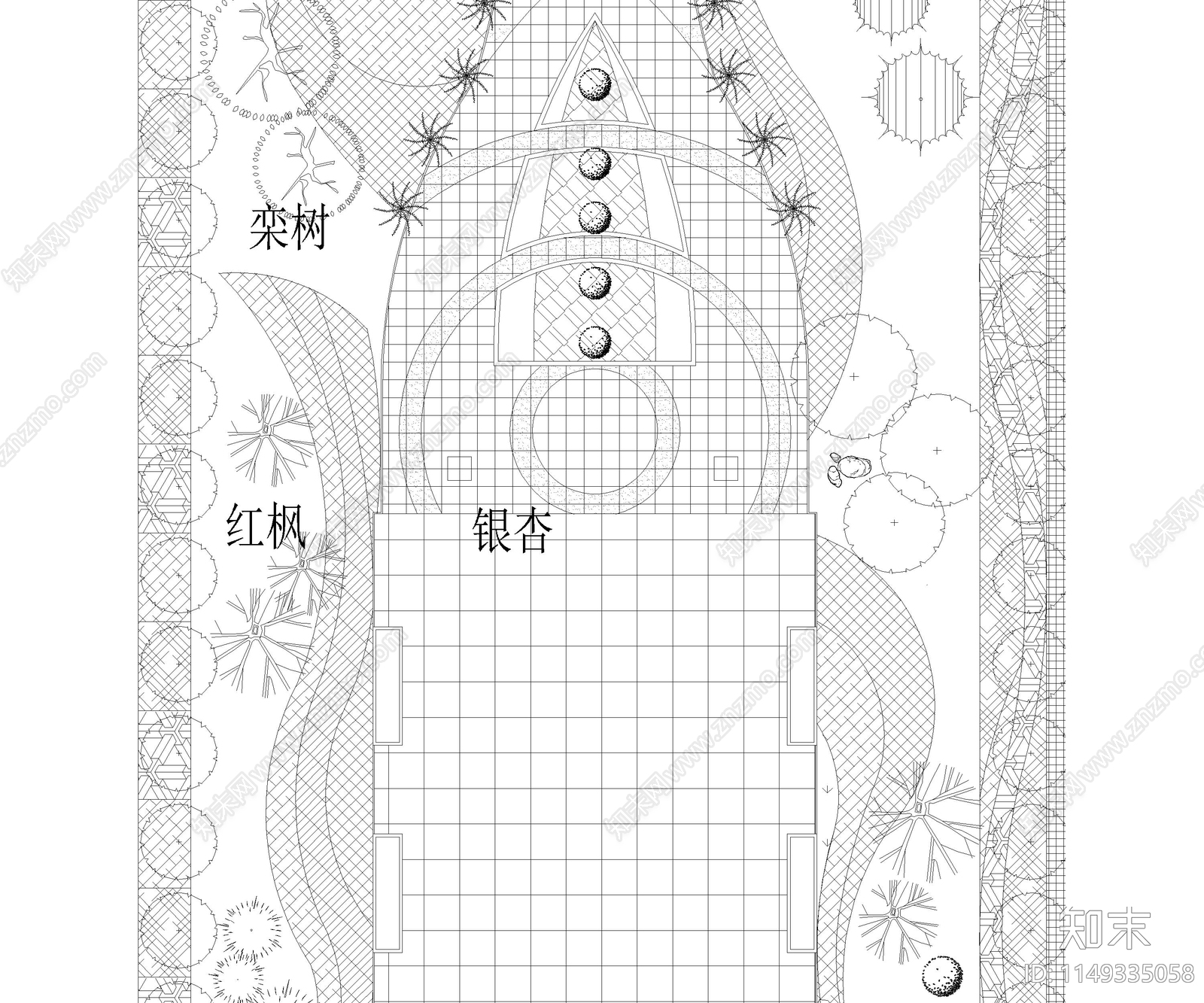 园林绿化花坛图库cad施工图下载【ID:1149335058】