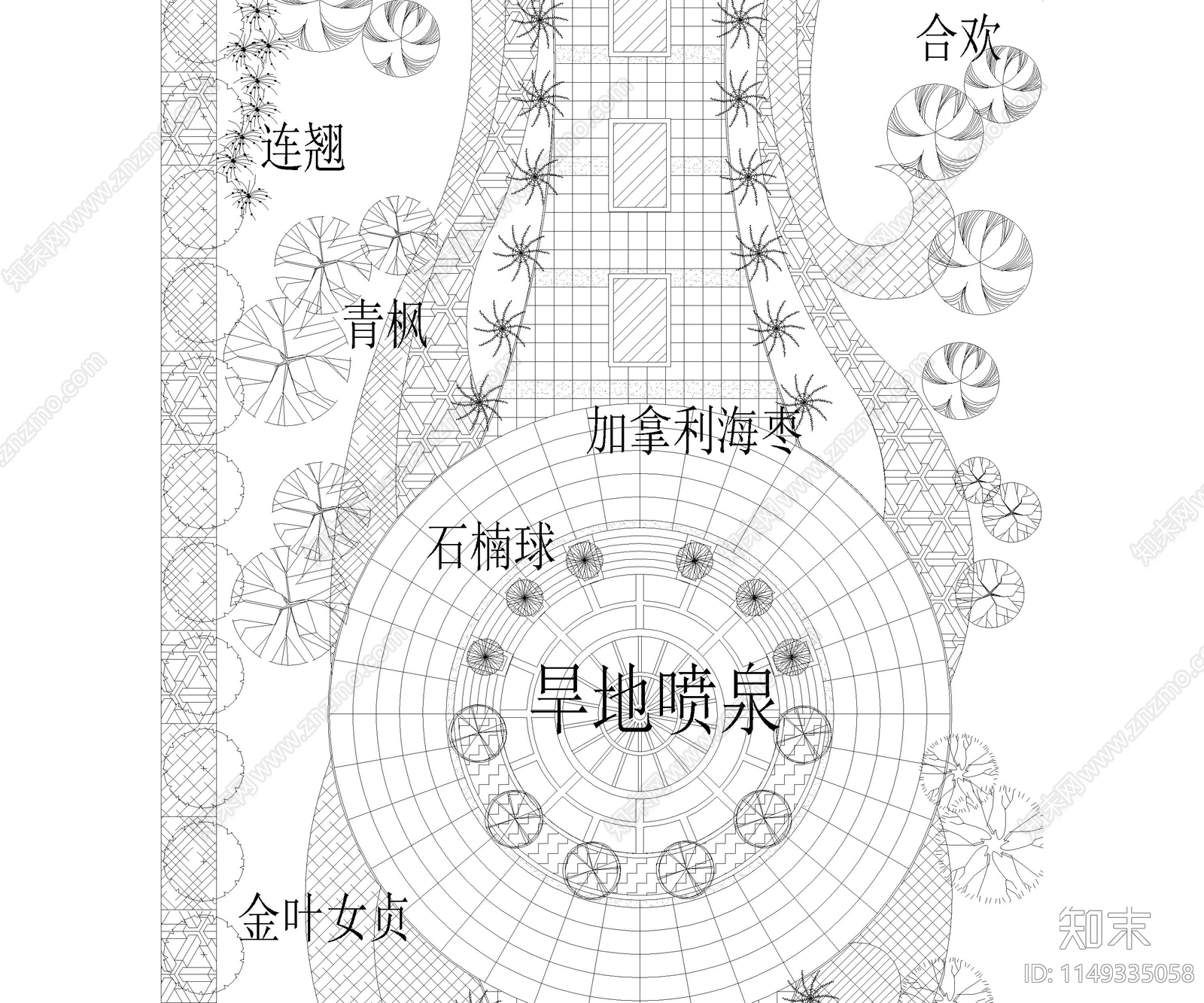 园林绿化花坛图库cad施工图下载【ID:1149335058】