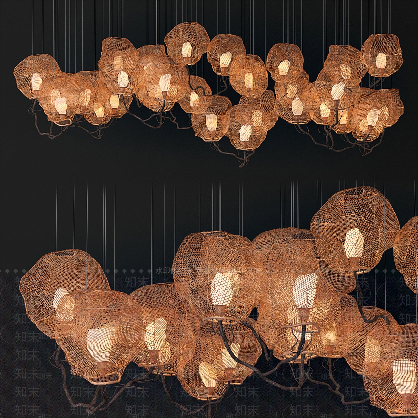 侘寂吊灯3D模型下载【ID:1149340603】