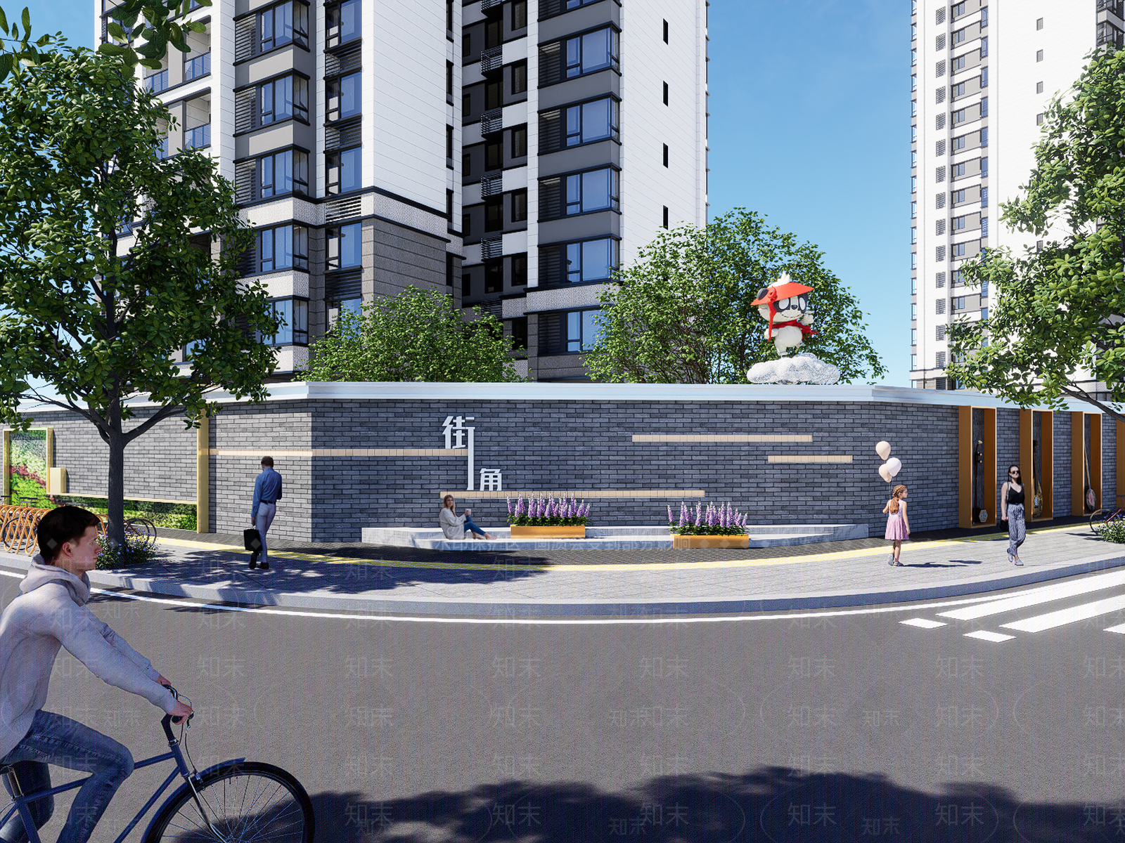 现代转角文化墙SU模型下载【ID:1149342621】