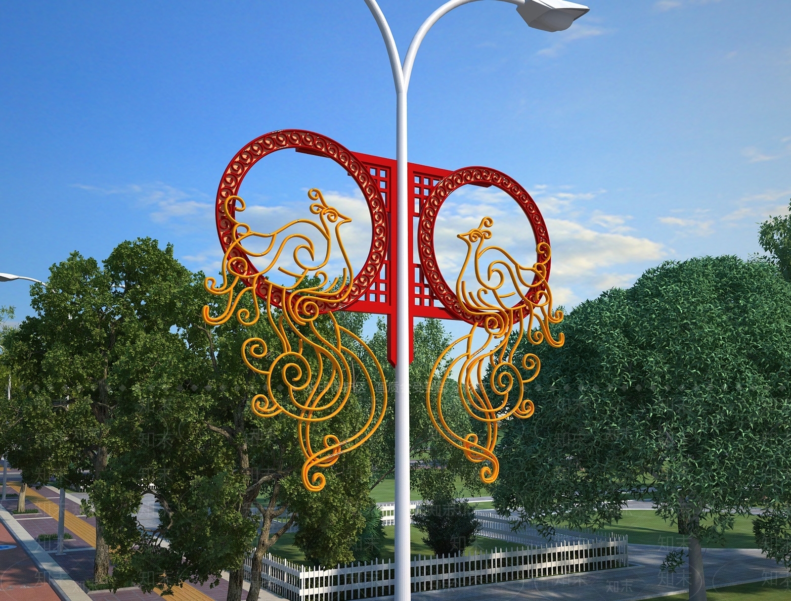 新中式路灯3D模型下载【ID:1149342829】