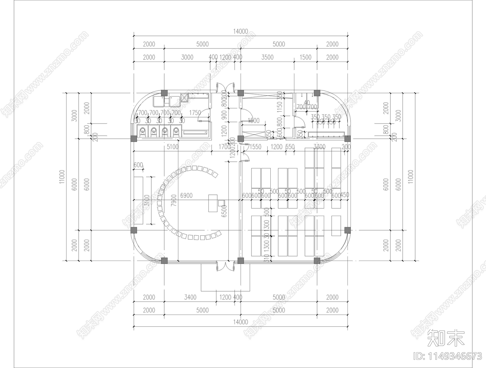 幼儿园场地及布局设计cad施工图下载【ID:1149346673】