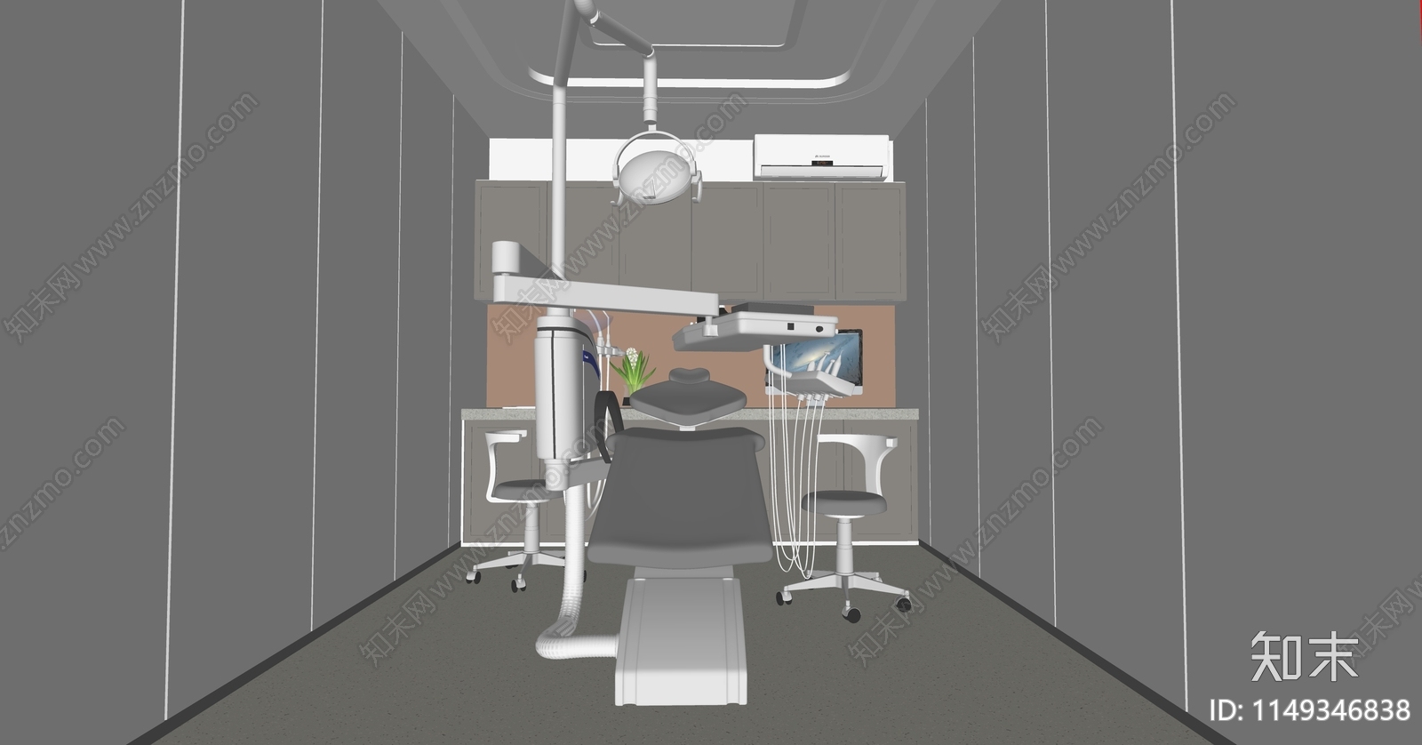 现代牙科诊室SU模型下载【ID:1149346838】