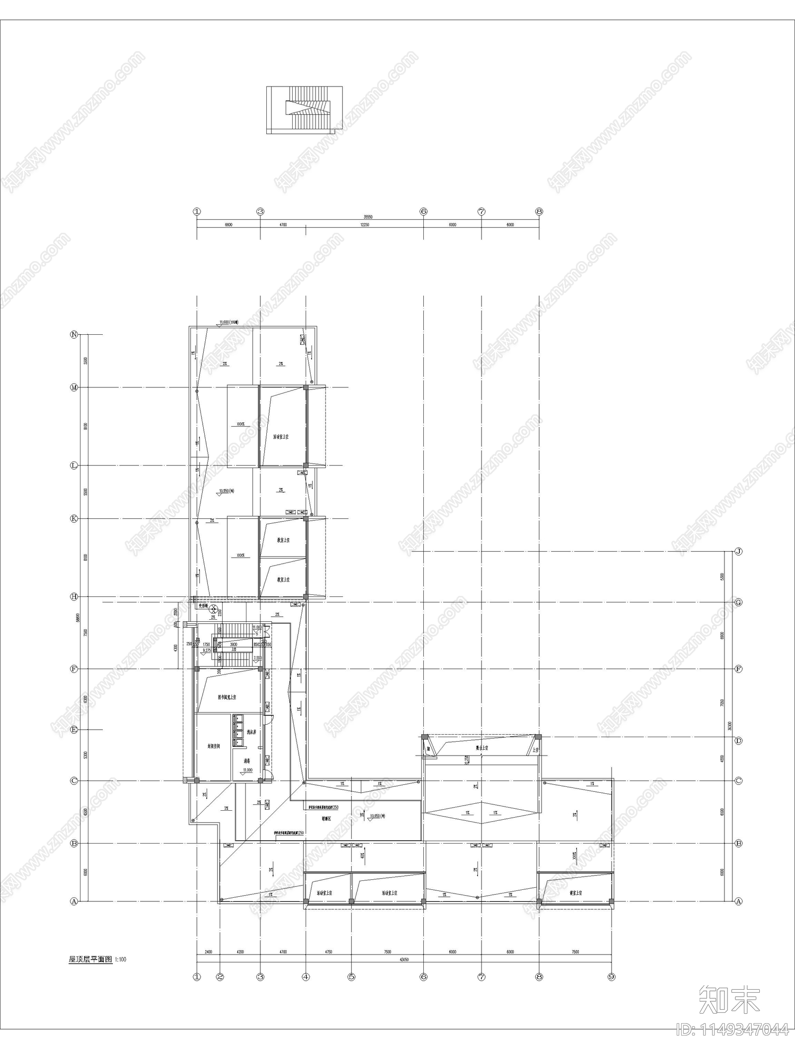 9班幼儿园平面方案及设计说明施工图下载【ID:1149347044】