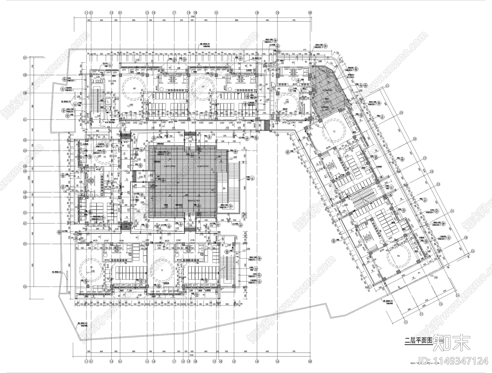 大型幼儿园整体建筑cad施工图下载【ID:1149347124】