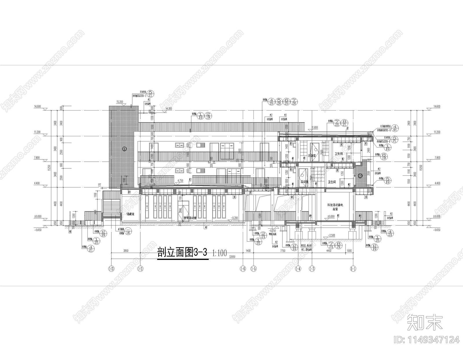 大型幼儿园整体建筑cad施工图下载【ID:1149347124】