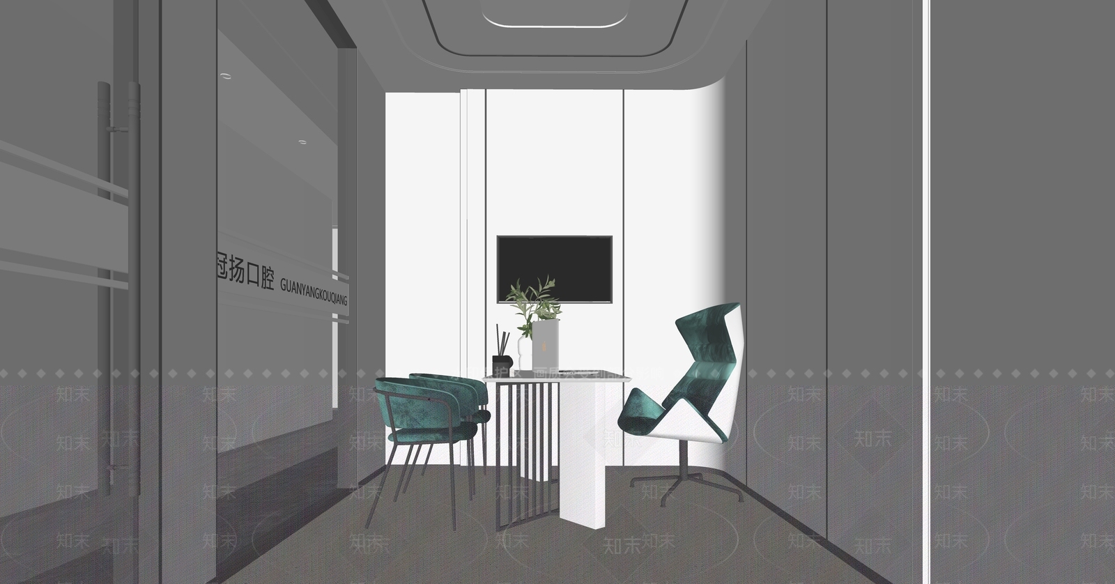 现代咨询室SU模型下载【ID:1149347624】