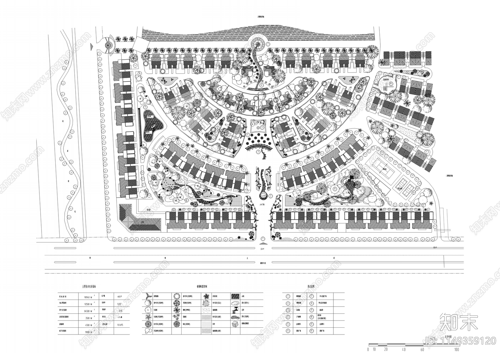 150套住宅小区居住区景观规划合集cad施工图下载【ID:1149359120】