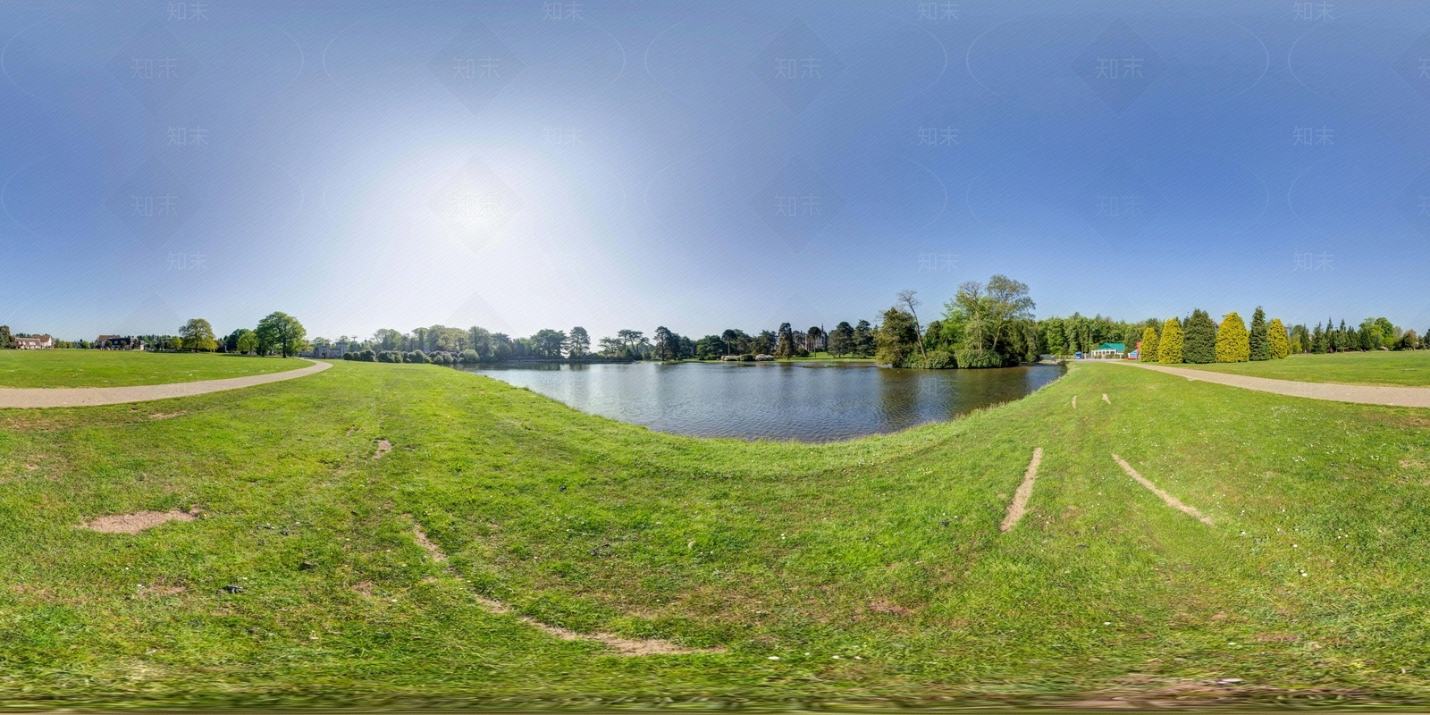 hdr自然花园蓝天贴图下载【ID:1149362484】