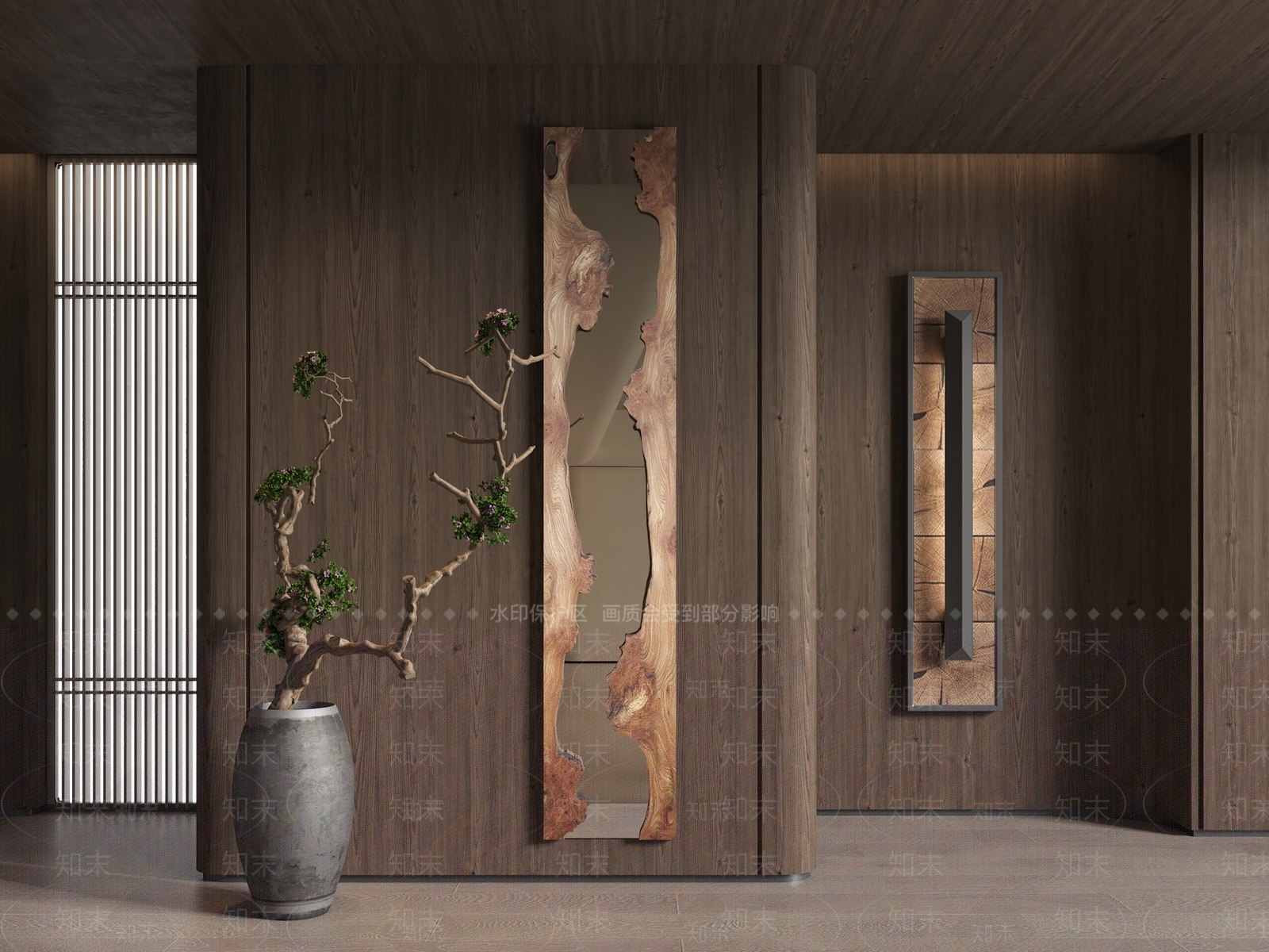 侘寂风镜子SU模型下载【ID:1149364846】