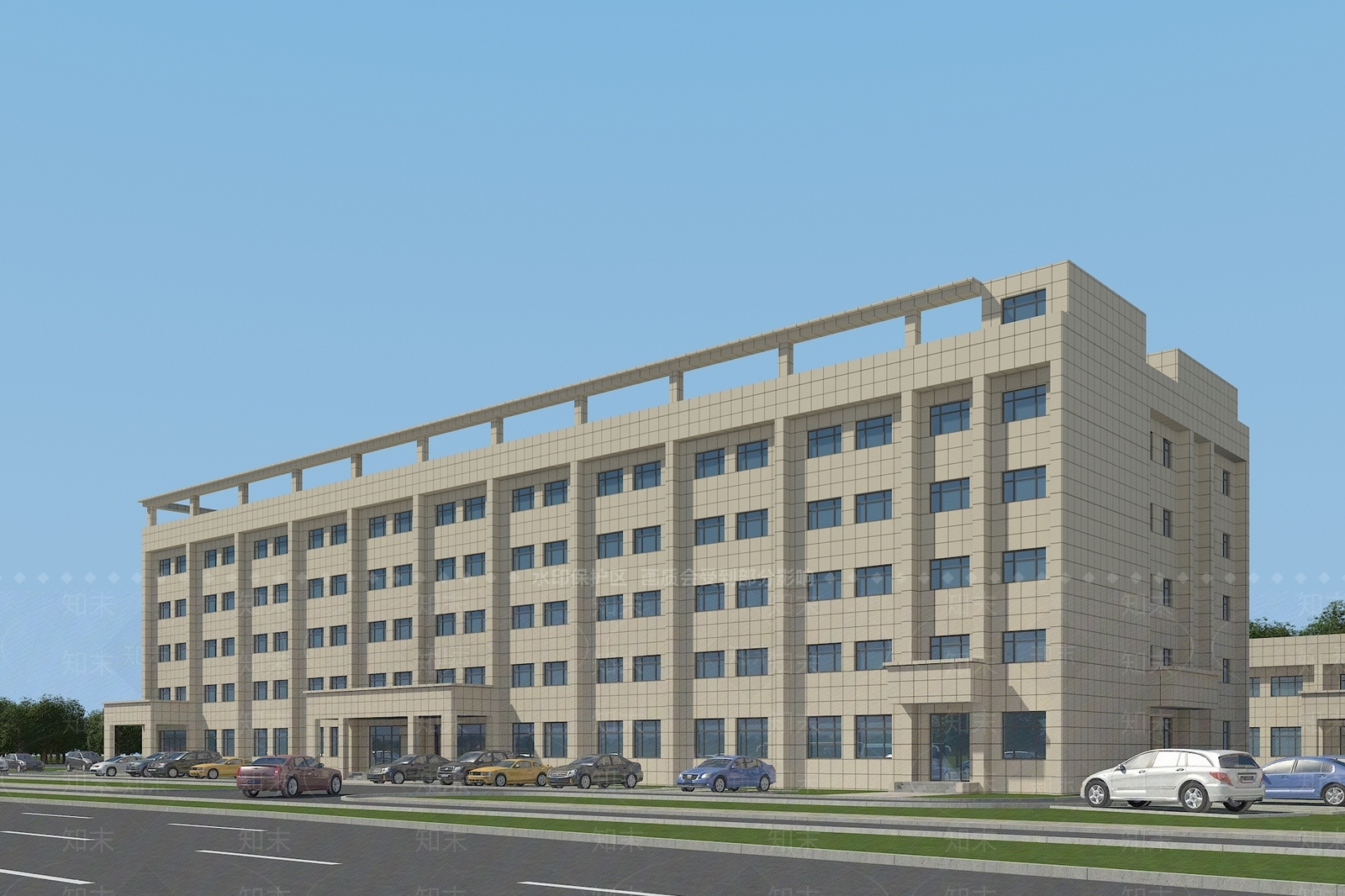 现代医院建筑3D模型下载【ID:1149365325】