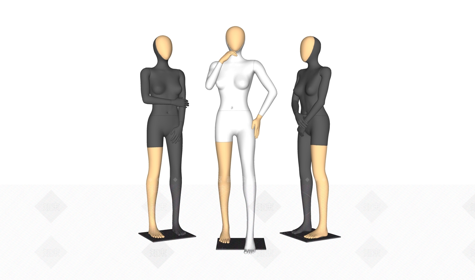 人物服装模特SU模型下载【ID:1149370216】