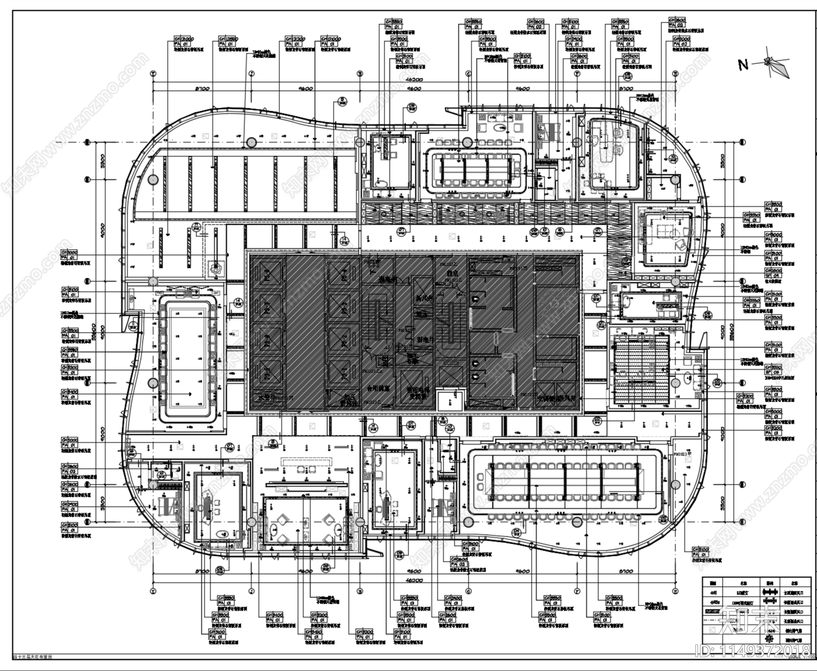 广西GIG国际金融中心投资集团办公室cad施工图下载【ID:1149372018】