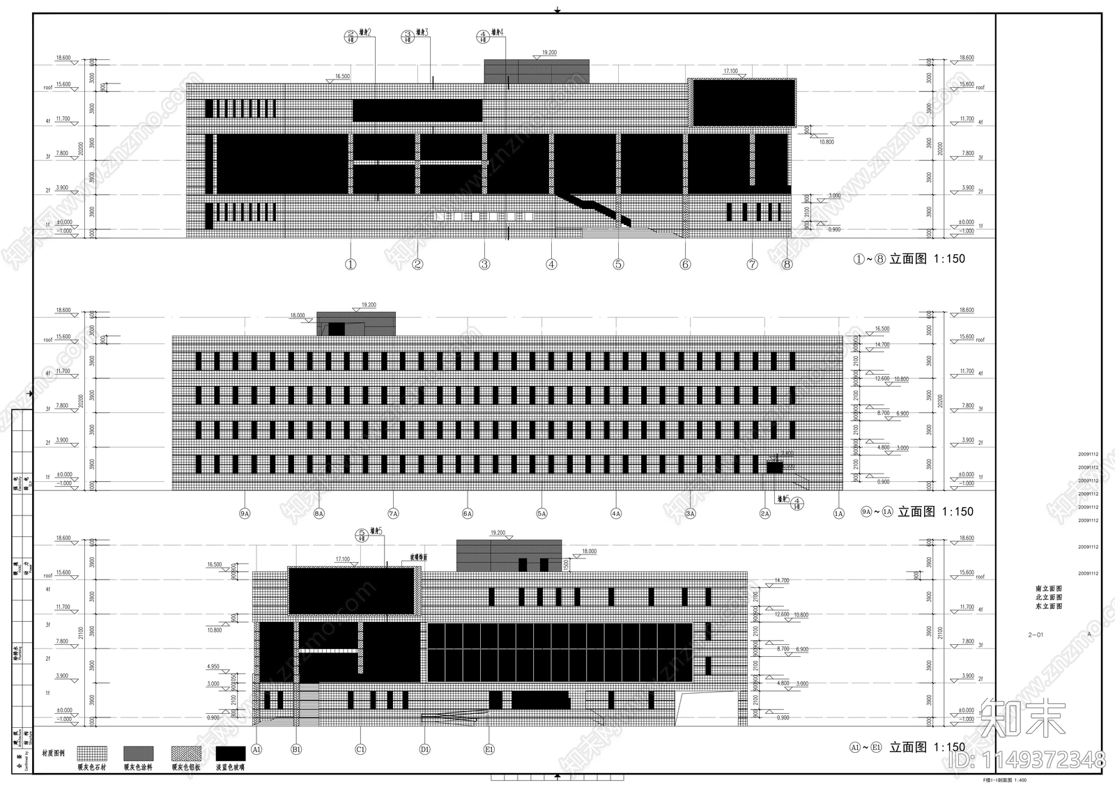 南昌凤凰城二期商业街cad施工图下载【ID:1149372348】