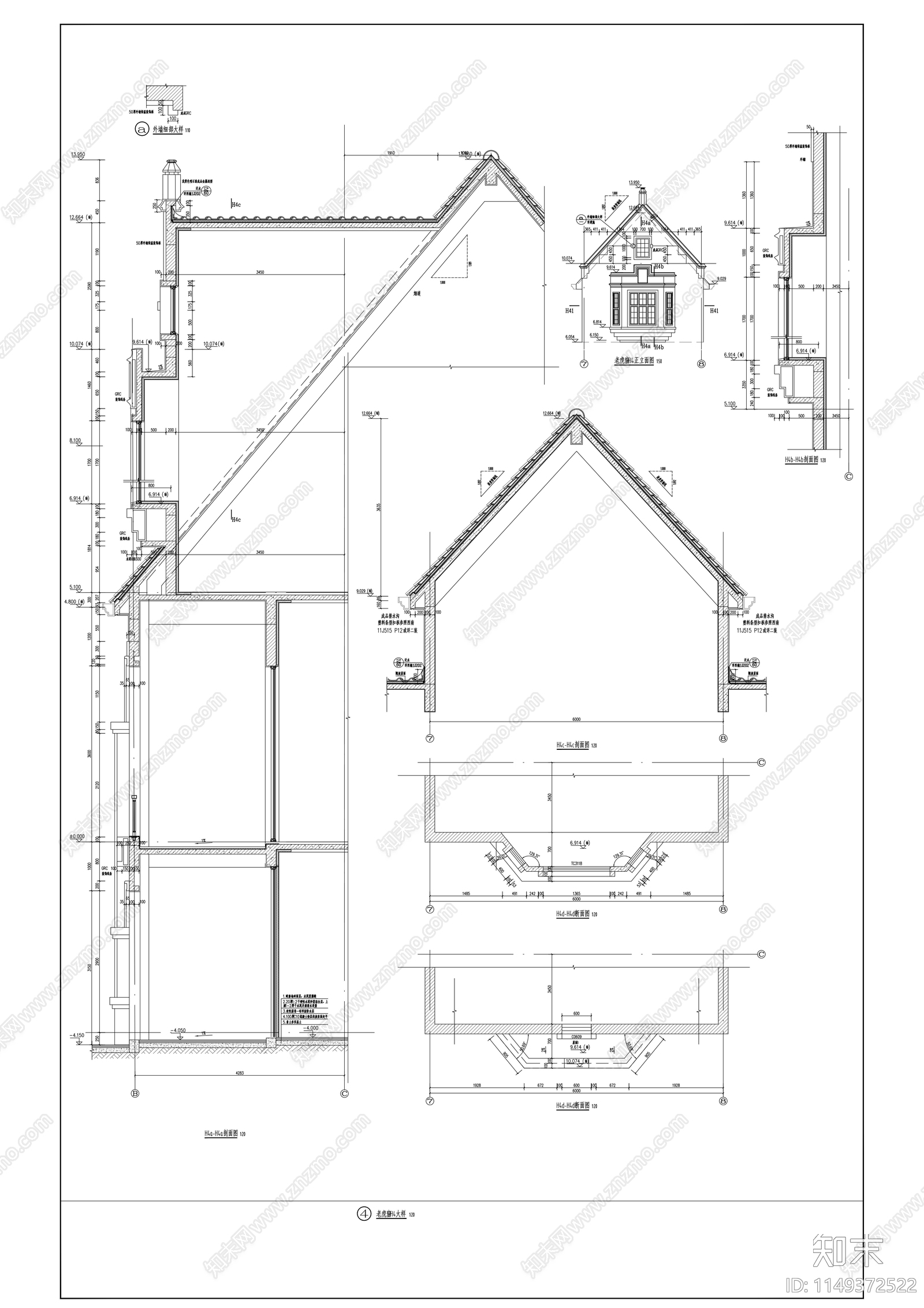 英伦风格三层会所cad施工图下载【ID:1149372522】