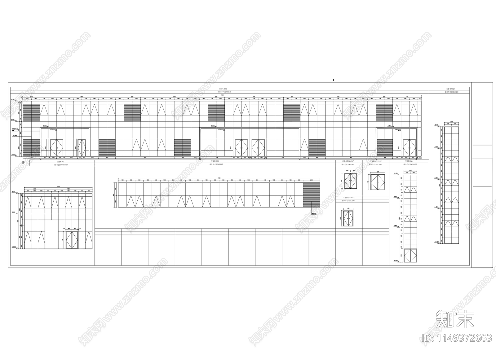 住宅办公服务楼建筑设计cad施工图下载【ID:1149372663】