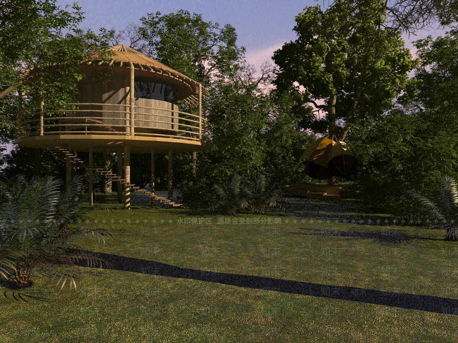 现代树屋3D模型下载【ID:1149377999】