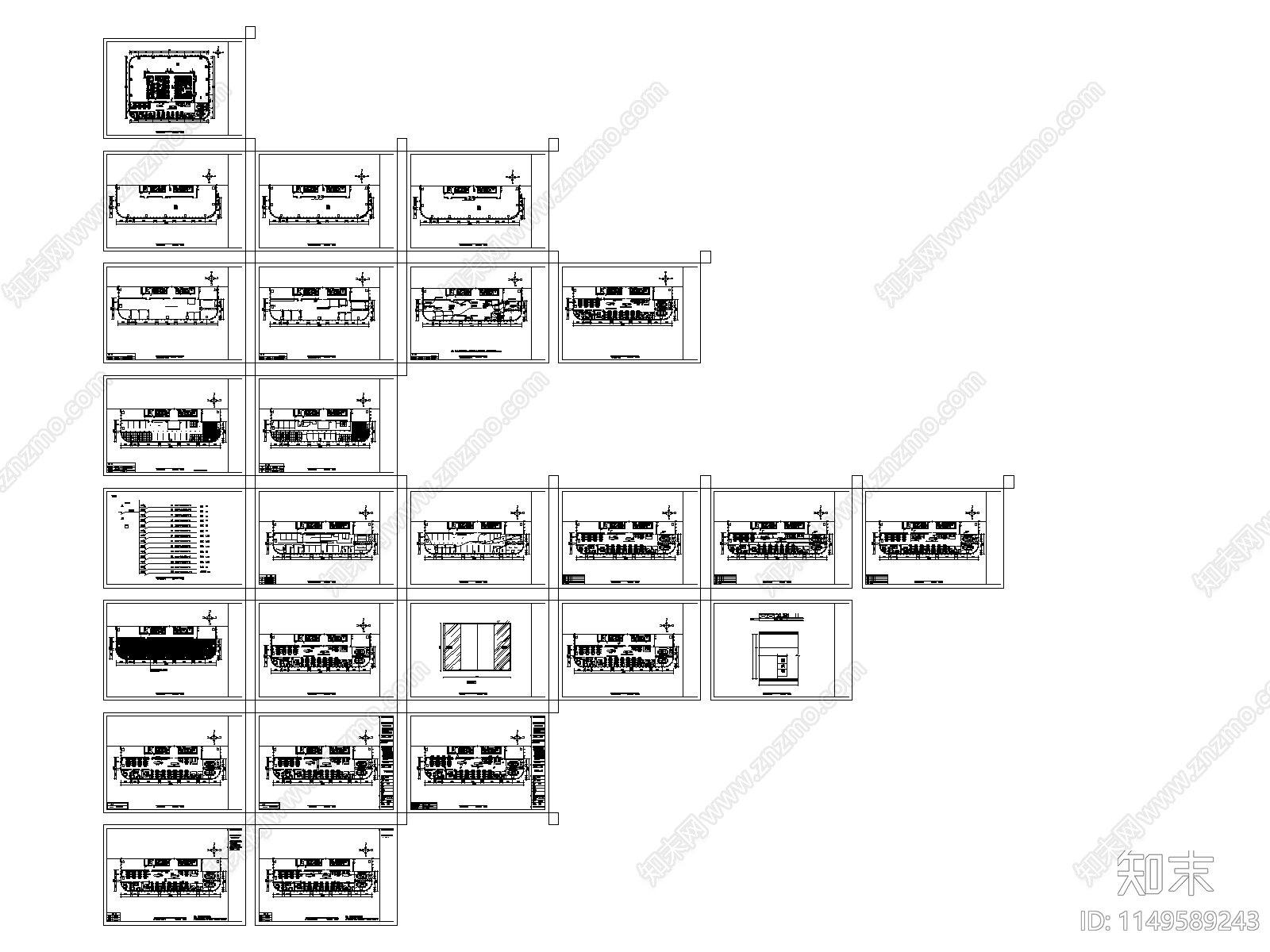 现代办公室室内cad施工图下载【ID:1149589243】