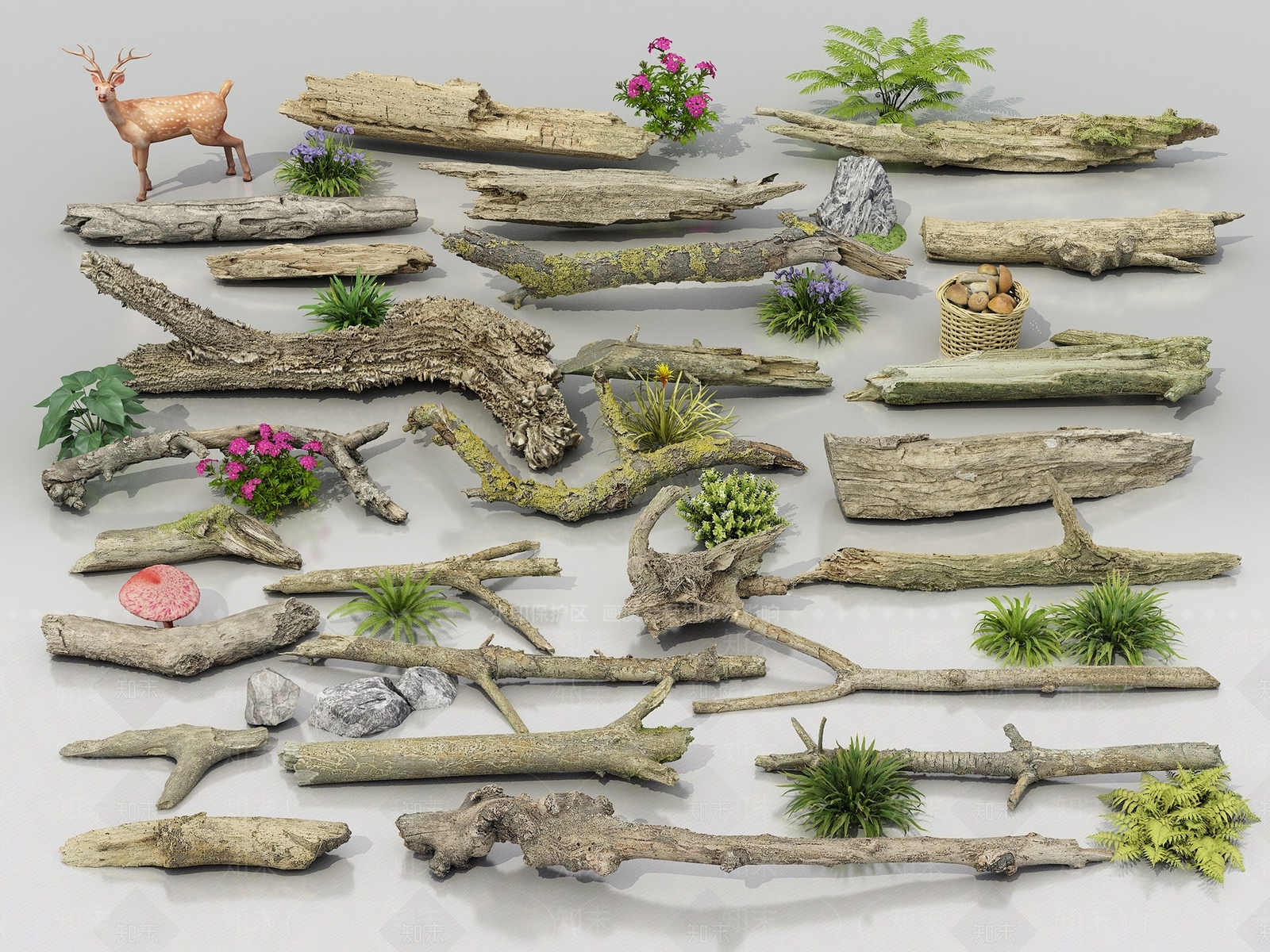 枯木头3D模型下载【ID:1149409706】