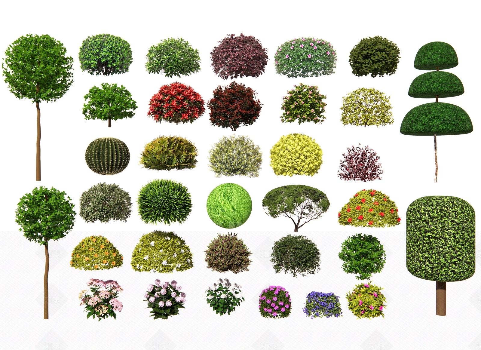 灌木球3D模型下载【ID:1149410968】