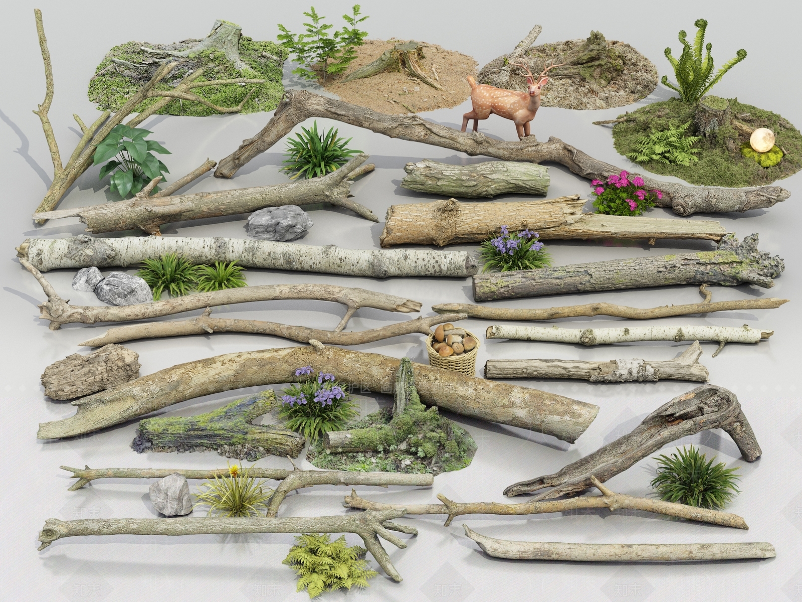 枯木头3D模型下载【ID:1149416167】